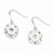 Sterling Silver Diamond-cut Sunflower Wire Earrings
