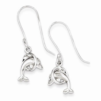 Sterling Silver Dolphin Earrings