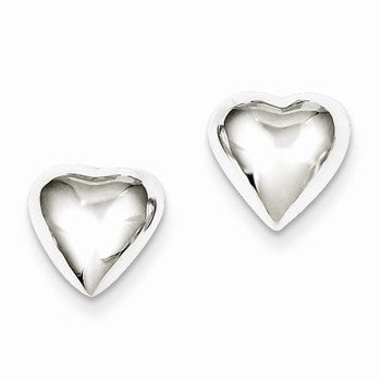 Sterling Silver Heart Stud Earrings