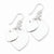 Sterling Silver Double Heart with CZ Earrings