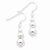 Sterling Silver Graduated Ball Dangle Wire Earrings