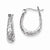 Sterling Silver Filigree Oval Hoop Earrings