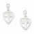 Sterling Silver Cross in Heart Earrings