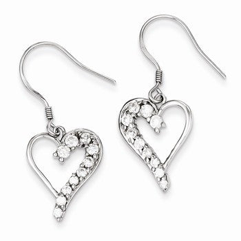 Sterling Silver CZ Journey Earrings
