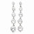 Sterling Silver CZ Journey Earrings