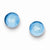 Silver & Aqua Glass Bead Post Earrings