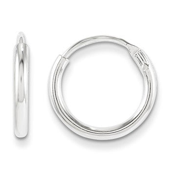 Sterling Silver 1.3mm Hoop Earrings