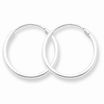Sterling Silver 1.3mm Hoop Earrings