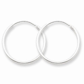 Sterling Silver 1.3mm Hoop Earrings