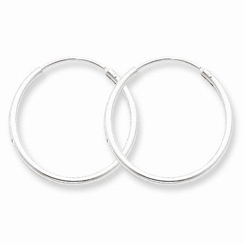 Sterling Silver 1.3mm Hoop Earrings