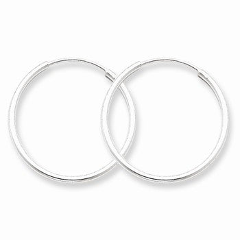 Sterling Silver 1.3mm Hoop Earrings