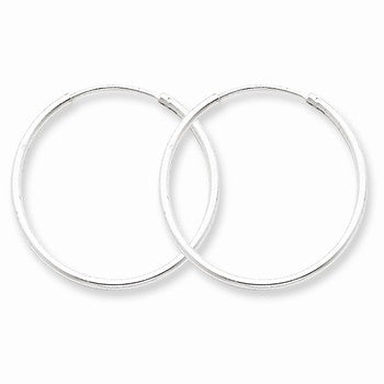 Sterling Silver 1.3mm Hoop Earrings