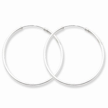 Sterling Silver 1.3mm Hoop Earrings