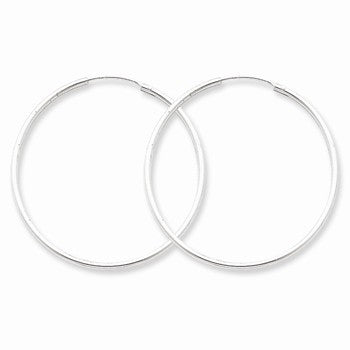 Sterling Silver 1.3mm Hoop Earrings