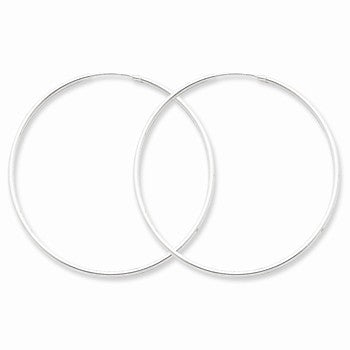Sterling Silver 1.3mm Hoop Earrings