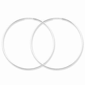 Sterling Silver 1.3mm Hoop Earrings