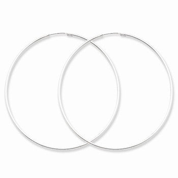 Sterling Silver 1.3mm Hoop Earrings