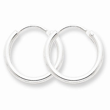 Sterling Silver 2mm Hoop Earrings