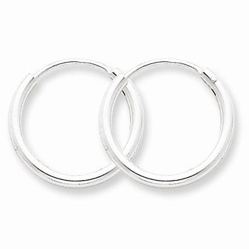Sterling Silver 2mm Hoop Earrings