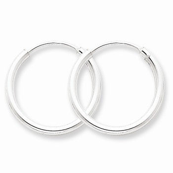 Sterling Silver 2mm Hoop Earrings