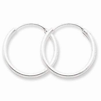 Sterling Silver 2mm Hoop Earrings