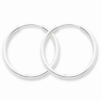 Sterling Silver 2mm Hoop Earrings
