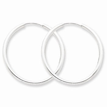 Sterling Silver 2mm Hoop Earrings