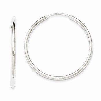 Sterling Silver 2mm Hoop Earrings