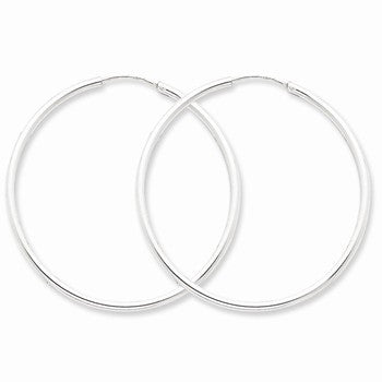 Sterling Silver 2mm Hoop Earrings