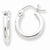 Sterling Silver Rhodium-plated 2mm Hoop Earrings