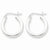 Sterling Silver Rhodium-plated 2.5mm Tube Hoop Earrings