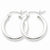 Sterling Silver Rhodium-plated 2.5mm Round Hoop Earrings