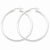 Sterling Silver Rhodium-plated 2.5mm Round Hoop Earrings