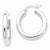 Sterling Silver Rhodium-plated 4mm Round Hoop Earrings