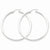 Sterling Silver Rhodium-plated 4mm Round Hoop Earrings