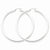 Sterling Silver Rhodium-plated 4mm Round Hoop Earrings