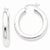 Sterling Silver Rhodium-plated 5.00mm Polished Hoop Earrings