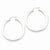 Sterling Silver Rhodium-plated 5.00mm Polished Hoop Earrings