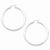 Sterling Silver Rhodium-plated 5.00mm Polished Hoop Earrings