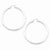 Sterling Silver Rhodium-plated 5mm Polished Hoop Earrings