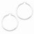 Sterling Silver Rhodium-plated 5mm Polished Hoop Earrings