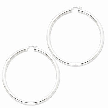 Sterling Silver 5mm Polished Hoop Earrings
