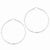 Sterling Silver Rhodium-plated 2mm Satin Diamond-cut Hoop Earrings