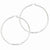 Sterling Silver Rhodium-plated 3mm Polished Satin Diamond-cut Hoop Earrings