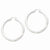 Sterling Silver Rhodium-plated 5.00mm Polished Satin Diamond-cut Hoop Earrings