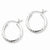 Sterling Silver Rhodium-plated 2mm Diamond-cut Hoop Earrings
