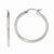 Sterling Silver Rhodium-plated 2.00mm Diamond-cut Hoop Earrings