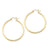 Sterling Silve 2x35mm Diamond-cut Hoop Earrings