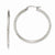 Sterling Silver Rhodium-plated 2.00mm Diamond-cut Hoop Earrings