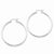 Sterling Silver Rhodium-plated 2.00mm Diamond-cut Hoop Earrings